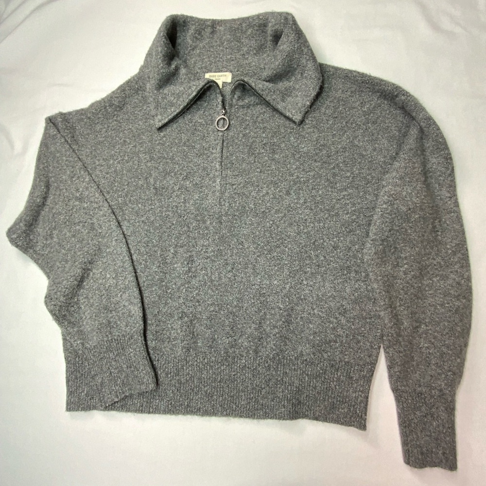 Rare Earth Travel Sweater • Heather Gray • Men’s Medium • Soft Fuzzy Knit